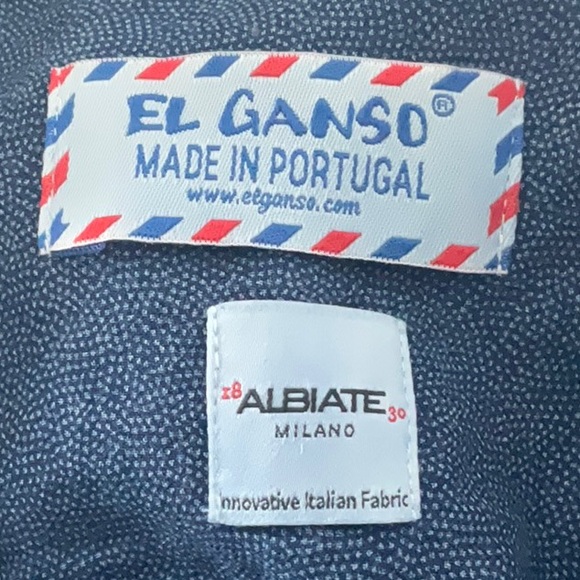 Men's blue collared shirt from small european designer. - Picture 2 of 9